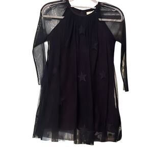 Stella McCartney Star Applique Mesh Dress •Girl 8• Long Sleeve Navy Tulle